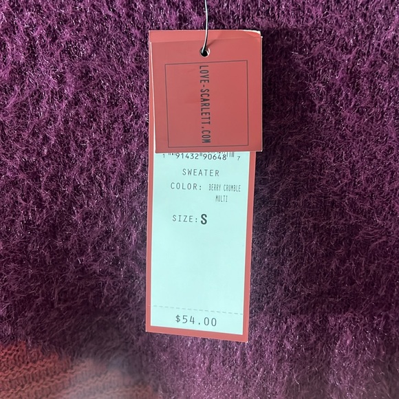 NWT $54 Love Scarlet Berry Crumble Sweater - Picture 2 of 3